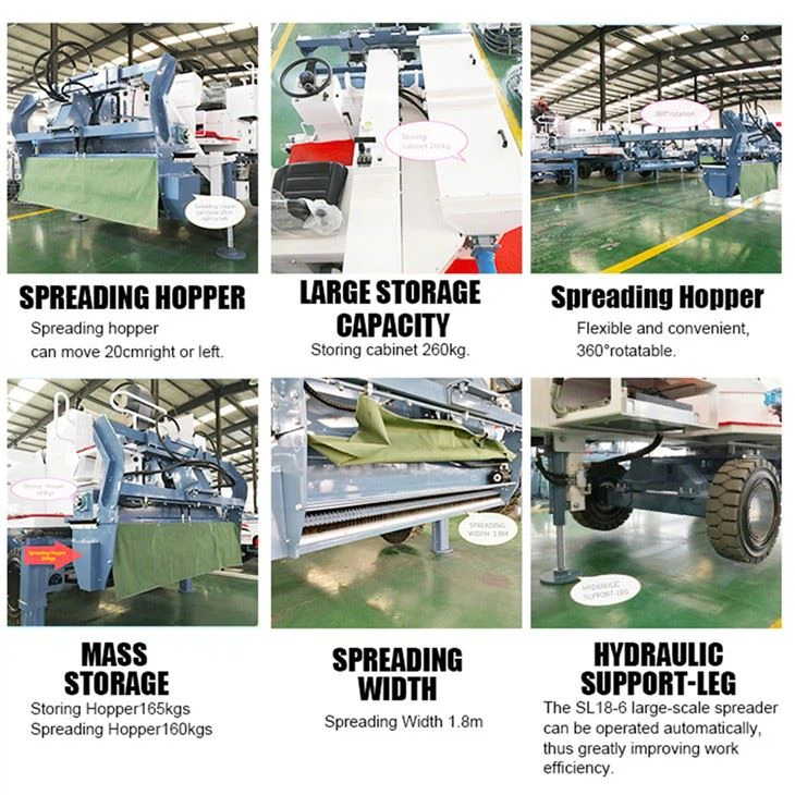 Factory Price Sale Adjustable Boomed Length Small Emery Spreader Machine